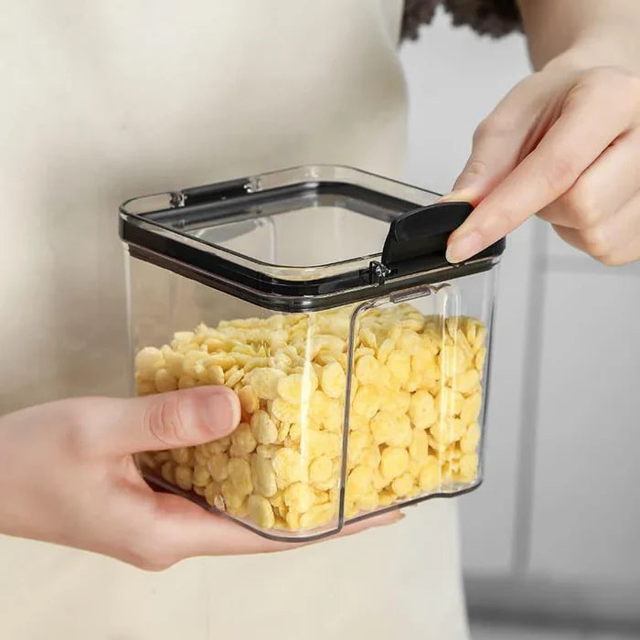 Recipientes herméticos transparentes para alimentos Lenogue con sello
